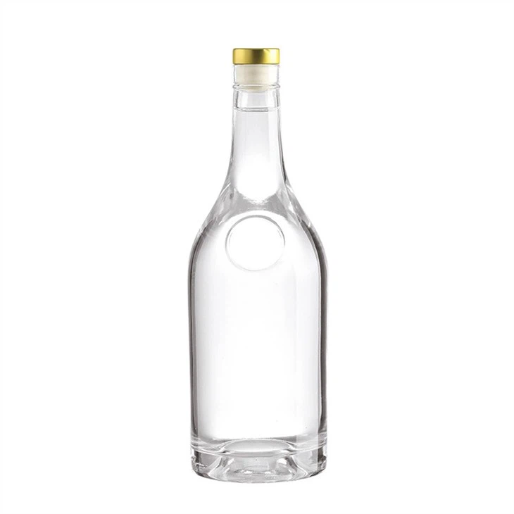 Silk Screen Glass Wine Bottle
