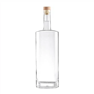 Flat Mouth Vodka Glass Bottle