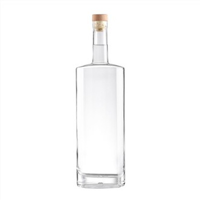 Flat Mouth Vodka Glass Bottle
