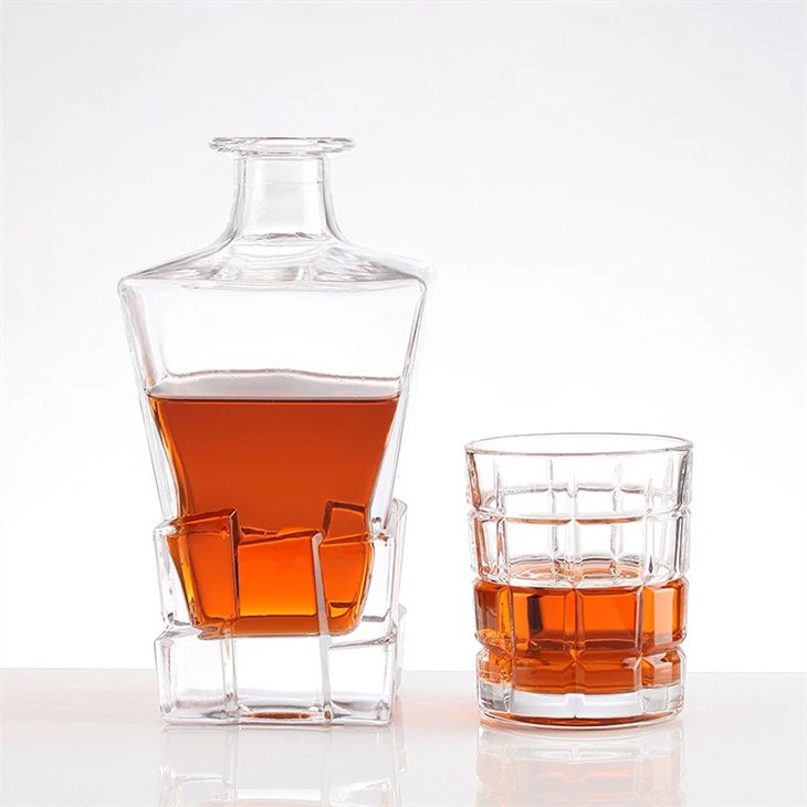 750ml Antique Crystal Liquor Bottles