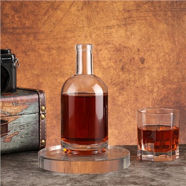 Alcohol Bottle And Glass