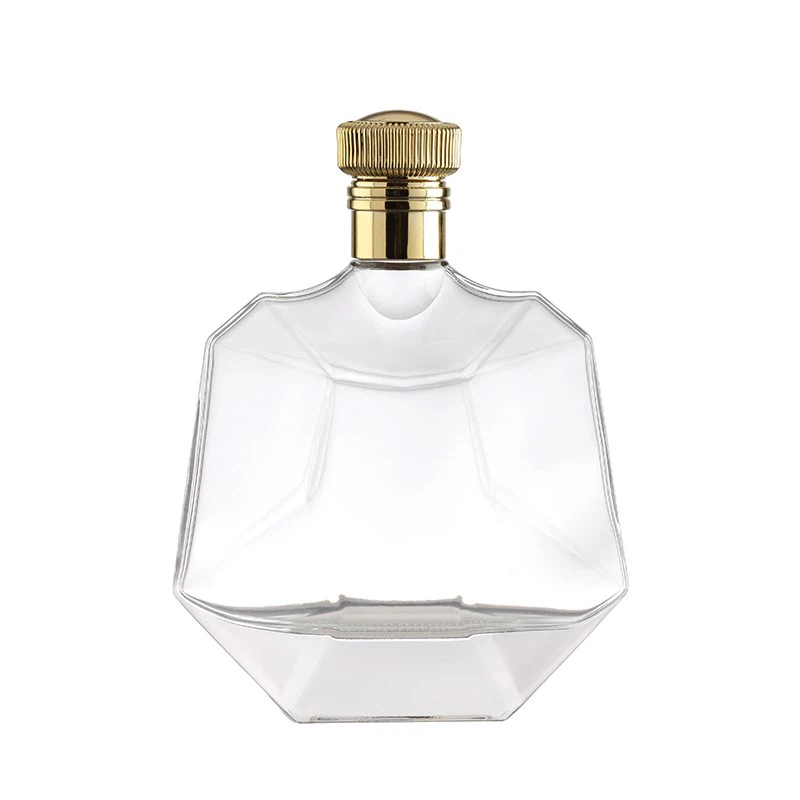 Faceted Square Glass Liquor Bottle best