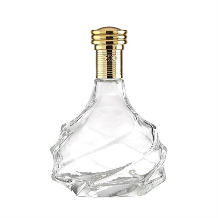 Wave-shaped Glass Wine Bottles With Patterns factory