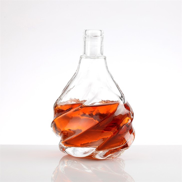 Wave-shaped Glass Wine Bottles With Patterns suppliers
