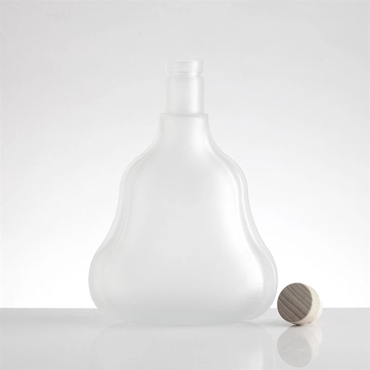 White Frosted Gourd-shaped Glass Bottle high quality