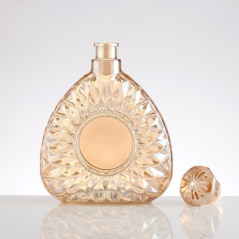 Faceted Pear Shaped Glass Liquor Bottle best