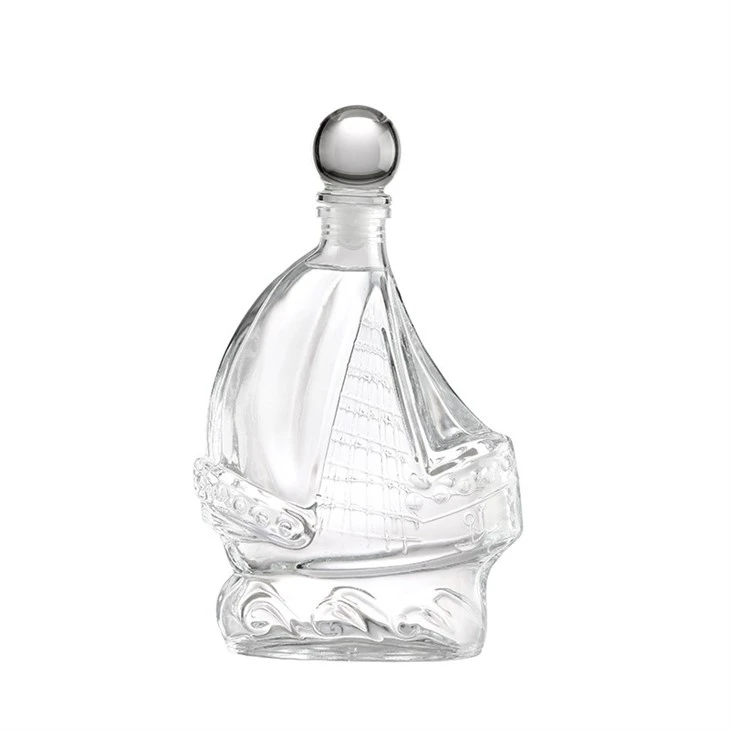 Factory Price Customized Boat Shape Glass Bottle
