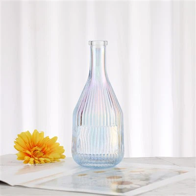 750ml Empty Liquor Bottles Blue Color With Cork