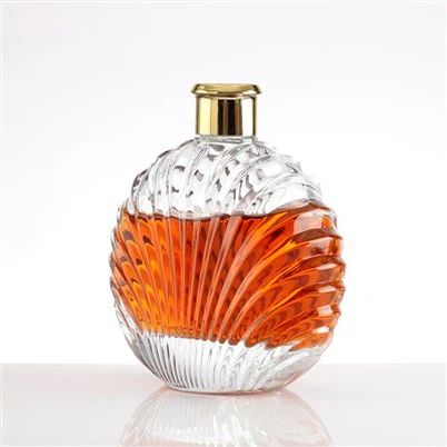 750ml Round Flint Glass Liquor Wine Bottle