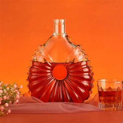 Premium Round Whiskey Bottle With Custom Logo