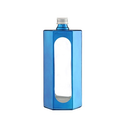 Blue Glass Bottle Alcohol