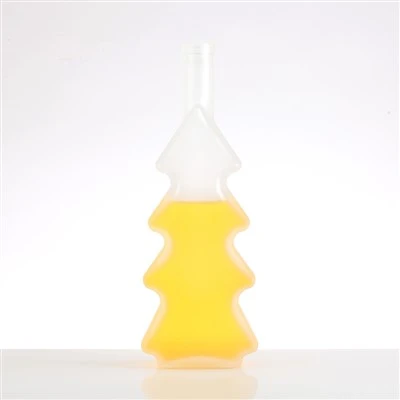 Christmas Tree Frosting Glass Alcohol Bottles