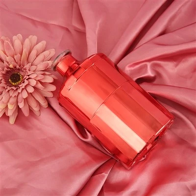 Electroplating Red Round 700ml Glass Bottle
