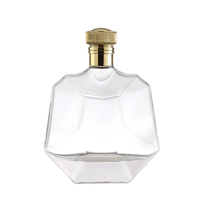 Flat Wine Whiskey Glass Bottle