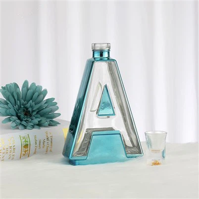 Popular Style Blue Painting A Shape Bottle 700ML