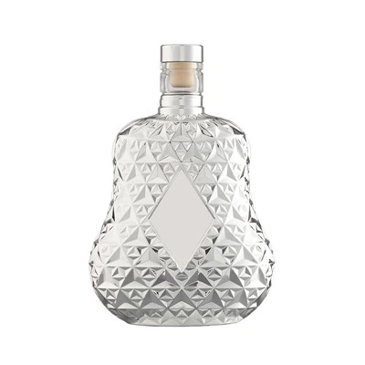 Silver Vodka Glass Bottle