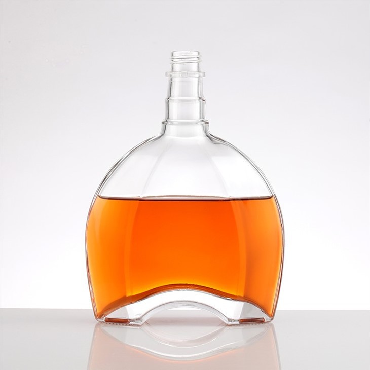 Transparent Semi-circular Arc Glass Wine Bottle suppliers
