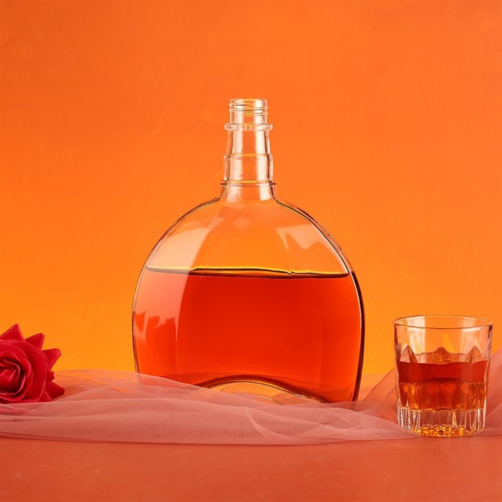 Transparent Semi-circular Arc Glass Wine Bottle manufacturers